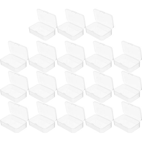 18 pièces mini boîte de rangement pratique en tissu transparent avec couvercle, petite pour (1/5)