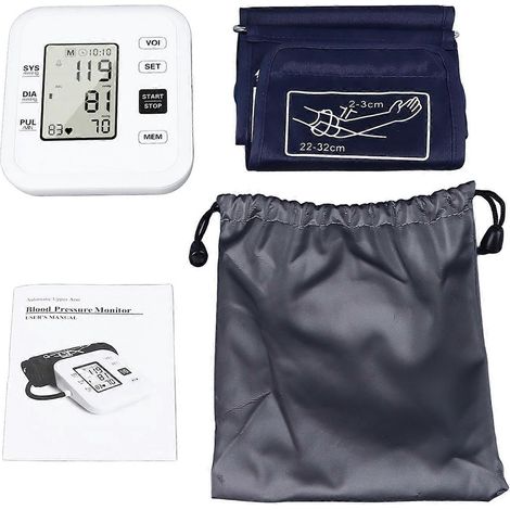 Oberarm-Blutdruckmessgerät 0 bis 280 mmHg, automatisches digitales Blutdruckmessgerät mit großem Display