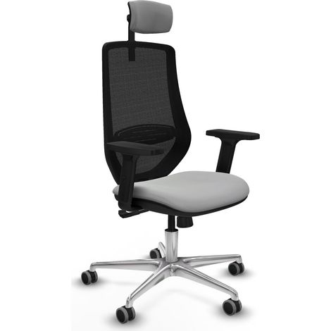 Sedia Ufficio con Poggiatesta Piqueras y Crespo D086G2W Grigio chiaro (1/5)