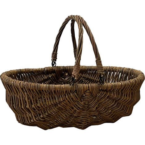 Natural Willow Wicker Garden Trug Basket (1/5)