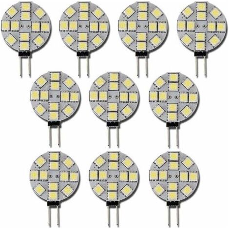 10x Ampoule LED G4 DC 12V Non dimmable Blanc 6000K Ampoule de lumière Remplacement 20W Lampe halogène pour Cuisine Camping-Car RV remorque Bateau (1/4)