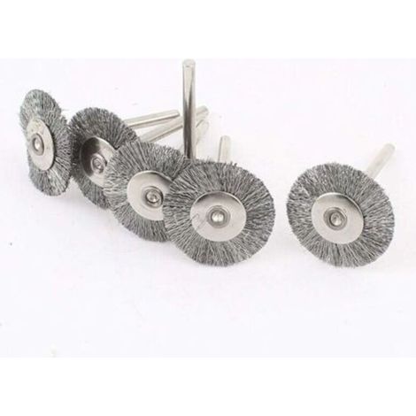 Lot de 10 Brosses Rotatives - Diamètre 22 mm - Épaisseur 1 mm - Arbre 3 mm - Pour Nettoyage et Polissage Métal Bois (1/4)