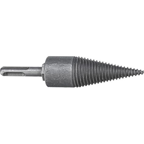 Mèche à bois conique pour fendeur de bûches, acier carbone, tige ronde 10mm, 145x32mm, pour perceuse visseuse (1/2)