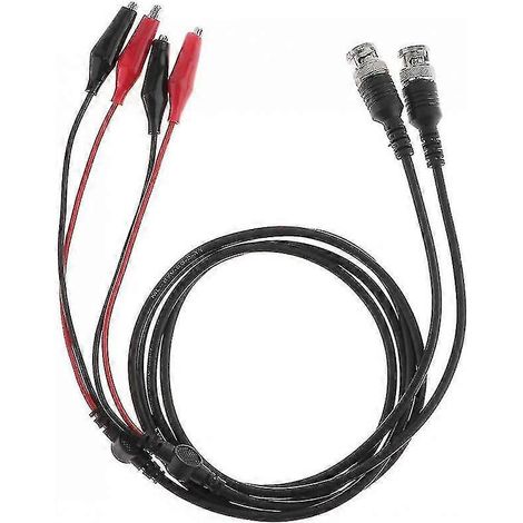 Oszilloskop-Testkabel mit männlichem BNC-Q9-Stecker und 35 mm (M) Doppelkrokodilklemmen (1/5)