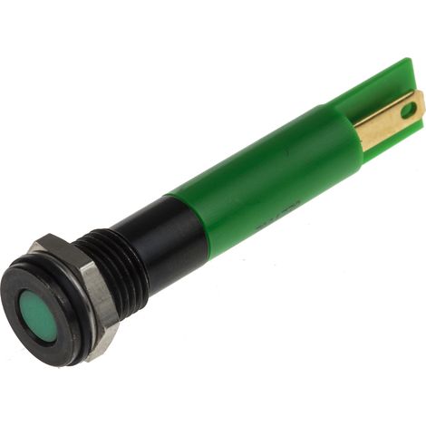 Voyant LED lumineux Vert RS PRO, dia. 8mm, 12V c.c., IP67 ( Prix pour 1 )