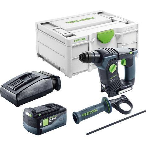 Martillo perforador sin cable Festool BHC 18-Basic 18 V 1,8 J SDS Plus Brushless + 1x batería 5,0 Ah + cargador + systainer (1/5)