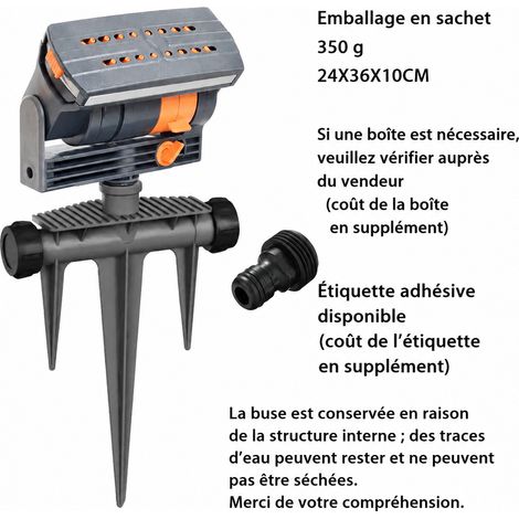Arroseur oscillant automatique avec piquet trépied pour jardin réf 9371 25 × 20 × 7,5 cm 350 g – Livraison gratuite
