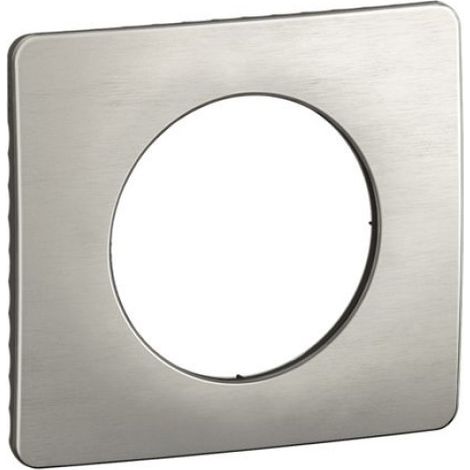 Plaque De Finition 2 Postes Aluminium Brossé Gamme New Celiane