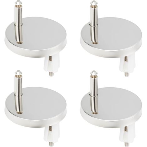 2 Pairs of Toilet Seat Fasteners for Backed Toilet and Suspended Toilet Mounting with Blind Hole (1/5)
