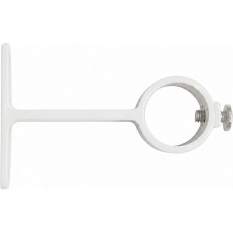 Support blanc pour tube de penderie diamètre 16 mm, 2 pièces.