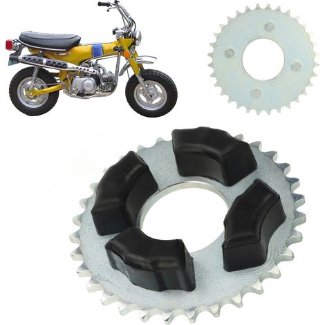 Hinteres Kettenrad 420 32T 50 mm mit Stoßdämpfer, kompatibel mit Honda SS50 CT70 CL50 CL70 CD50 (1/5)