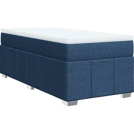 Maison Exclusive - Giroletto a Molle con Materasso Blu 100x200 cm in Tessuto (1/5)