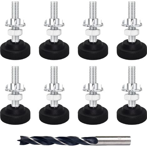 Lot de 8 Pieds de Lit M8 x 30 mm – Vis à Visser Acier Inoxydable Antirouille – Pieds Fixation Évier, Sommier (1/5)