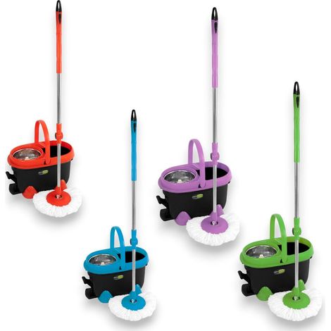 Secchio mop lavapavimenti mocio con cestello girevole per tutti i tipi di pavimentazione Spin Mop 360 GiòStyle (1/5)