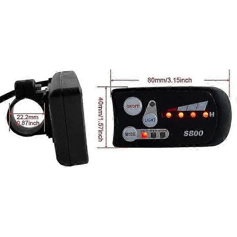 Elektrofahrrad 36v48v S800 LED LCD Meter Bedienfeld Display für Ebike Controller 5 Pin Waterpr (1/5)