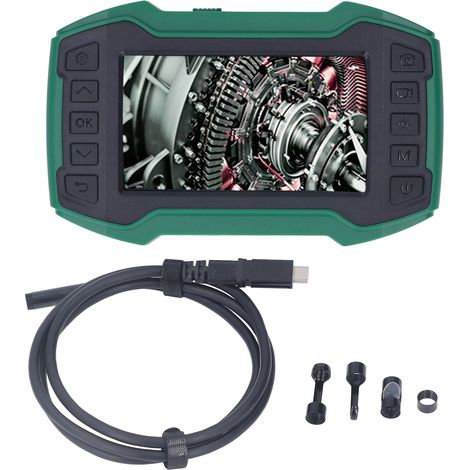 1080P HD Inspektionskamera, 2MP Bifokalendoskop, 4,5" IPS-Bildschirm", Ø 8,0 mm Sonde, 1 Meter Kabel. (1/5)