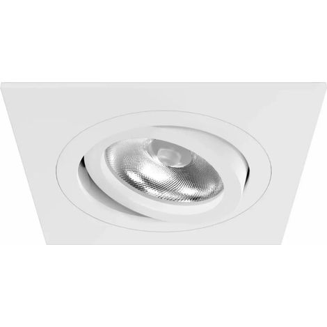 Spot Led Encastrable Zio 50 Mm Gu10 Blanc Mat, Inclinaison Réglable À 45° Et Rotation À 360°, Ip20 Pour Plafonds - Beneito & Faure (1/4)