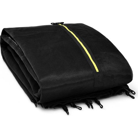 Rete di ricambio per trampolino rotondo da 366 cm con 8 pali rinforzata per la sicurezza con chiusura a zip per esterni in PE nero codice 200020697