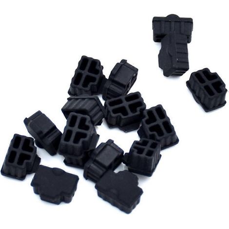 Bouchon anti-poussière en silicone RJ45 pour routeur/commutateur/interface de câble réseau/ordinateur (1/4)