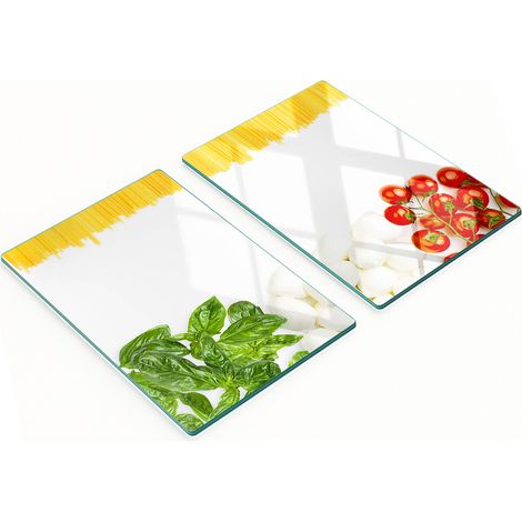 Multifunktionale, dekorative Küchenglasplatten mit italienischer Flagge, 2 x 40 x 52 cm (1/5)