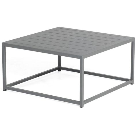 Sonnenpartner Lounge-Tisch Basic Aluminium 70x70 cm anthrazit Loungetisch Beistelltisch
