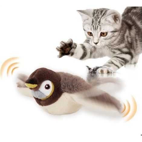 Jouet Oiseau pour Chat, Jouet pour Chat interactif, Jouet Chat Oiseau Qui Bouge, Bird Flapping Chirping Bird Cat Toy(L065) (1/5)