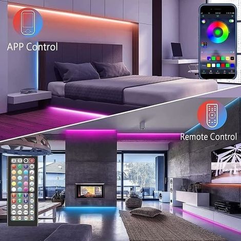 Guirlandes lumineuses LED de 20 m avec fonction RGB Bluetooth – Rubans et guirlandes lumineuses LED (1/4)