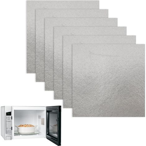 Lot de 6 Plaques de Mica pour Four à Micro-Ondes, Feuille d'Isolation Thermique Universelle 20x20cm, Pièce de Rechange Résistante aux Hautes Températures, Facile à Découper pour Tout Modèle (1/5)