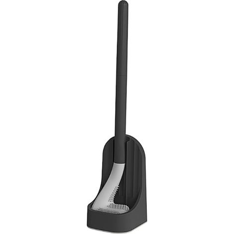 Brosse de Toilette avec boîte de Rangement étanche,Brosse de Cuvette de Toilette, Brosse de Toilette en Silicone, Piston de Toilette (1/4)