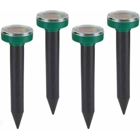 Solar-Maulwurfvertreiber, IP65, Ultraschall-Maulwurfvertreiber, Maulwurfvertreiber, Wühlmausvertreiber, Wühlmausvertreiber, Maulwurfvertreiber, Rasen, Garten, grünes Gras (1/4)