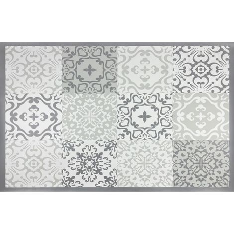 Zerbino In Gomma Tappetino 50 x 70 Cm Ingresso Antiscivolo Tappeto AsciugaPassi Facile da Pulire Antibatterico Resistente Maiolica (1/5)