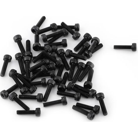 M3 Kit de Assortiment Vis Boulon Tête Cylindrique Six Pans Creux en Acier Allié M3 x 4-50mm(M312mm, Entièrement filetée-50pcs).