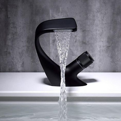 Miscelatore per lavabo nero opaco (1/4)