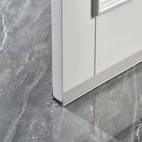 Joint de porte inférieur à double isolation, joint de porte inférieur, joint d'étanchéité - 1 pièce, 95 cm, gris (1/3)