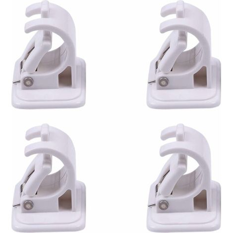 supporti per aste per tende, ganci autoadesivi da parete, asta portasciugamani, montaggio a parete, supporti per aste per tende senza foratura, cucina, camera da letto (1/4)