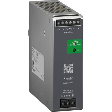Modicon ABL - alimentation à découpage - 2,5A - 100à240Vca mono/biphasé - 48Vcc - ABLS1A48025
