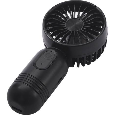 Ventilateur Portable - Ventilateur Mains-libres - 3 Vitesses - Batterie Rechargeable USB - Niveau Sonore 15 dB - Pour Extérieur Bureau Maison Voyage - Dimensions 13,2 x 6,3 cm - 1 Pièce