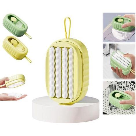 Brosse de nettoyage multifonctionnelle - Non spécifié - 2pcs - Vert - Design rechargeable - 2-en-1 (1/4)