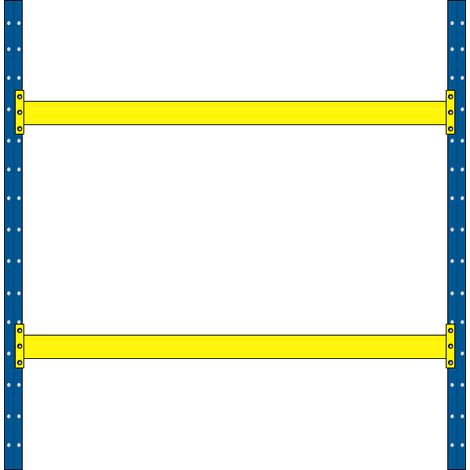 BRB Palettenregal mit 2 Paar Tragbalken, Stecksystem, HxBxT 3x2925x1100 mm, kunststoffbeschichtet, Fachlast 2600 kg/Tragbalkenpaar