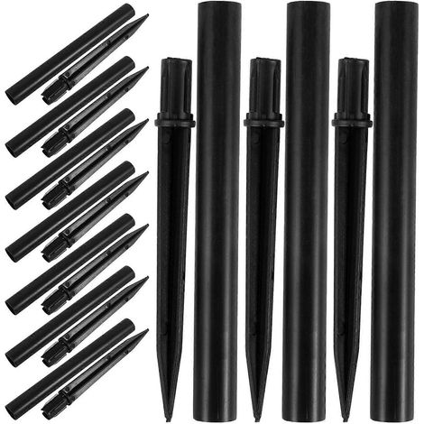 Piquets de fixation pour 10 lampes solaires de jardin extérieur-AquaForge (1/5)