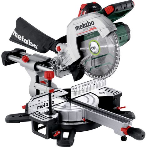 Metabo Akku-Kappsäge KGS 18 LTX BL 254 (614254810) mit Zugfunktion 18V 2x8Ah LiHD + ASC 145 (1/10)