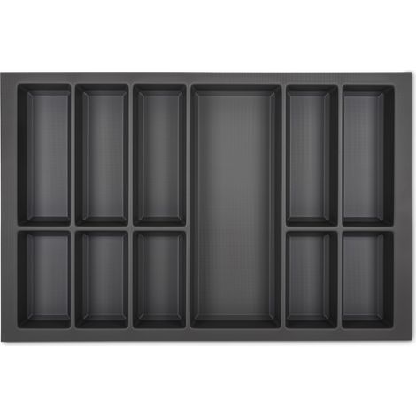 ORGA-BOX VII Besteckeinsatz  Besteckkasten basaltgrau 800 mm mit Softtouch Oberfläche (1/5)