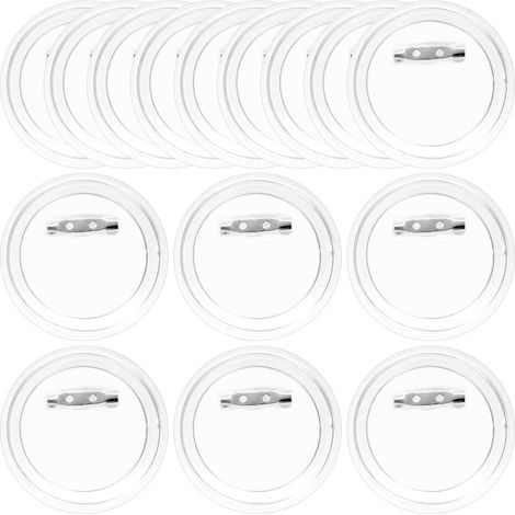Lntyq 24 badges en acrylique avec épingle de sécurité, badges de bouton, pièces de bouton, badges ronds, badges pour bricolage, artisanat, photo de 44 mm