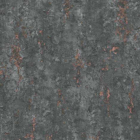 Erismann Industrial Concrete Grey Copper Wallpaper Textured Paste The Wall Vinyl (1/4)