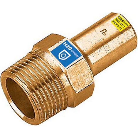 3/4x22mm Einsteckstück mit A Gewinde aus Rotguss Kombifitting Frabo DVGW (1/4)