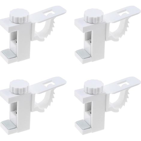 4 piezas de soporte de clip para cortina, soporte de clip para cortina, barra transversal ajustable, gancho de almacenamiento de toalla para organizador