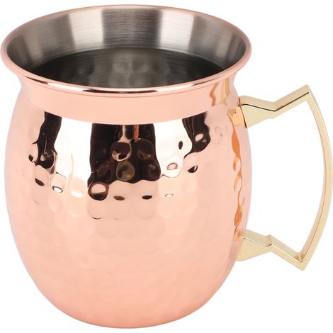 Mug à cocktail Acier inoxydable 304 Martelé Tasse à bière antirouille Design élégant pour bar et maison Capacité 550 ml (1/5)
