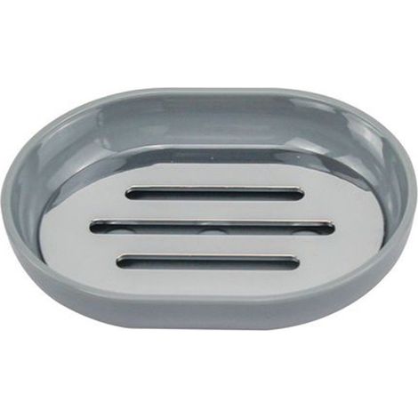 Cleafe - Piatto Piattino Portasapone Saponetta Grigio Chiaro Accessori Arredo Bagno 69472 - (1/2)