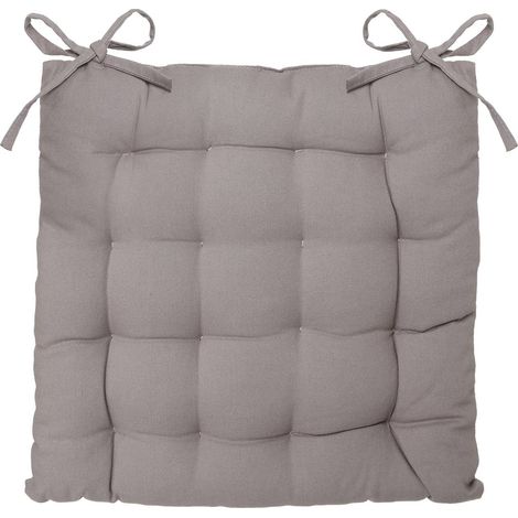 Cojín de silla de algodón gris 38 x 38 cm - Atmosphera créateur d'intérieur