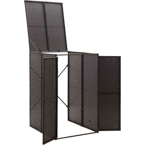 Maison Exclusive - Mülltonnenbox für 1 Tonne Schwarz 70x80x117 cm (1/5)